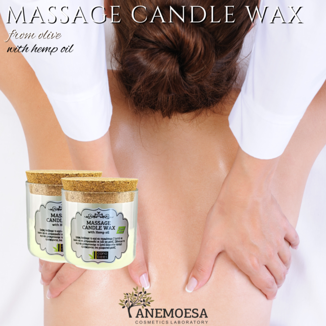 Massage Candle Wax from Olive with Hemp Oil 60ml